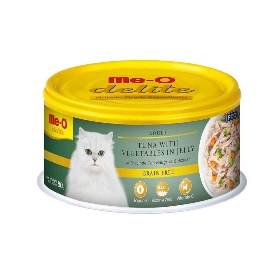 Me-o Delite Jelly Ton Balıklı Ve Sebzeli Yetişkin Kedi Konservesi 80 GR | SRC: Barcode: 8850477024373